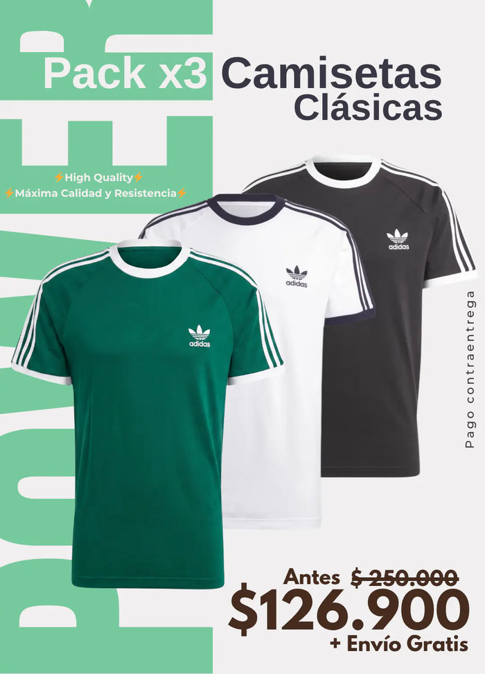 1071 | Pack x3 Camisetas Clasicas